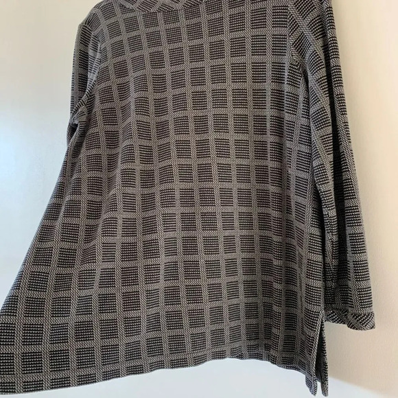 J Jill Wherever Collection Black Geometric Tunic Top Medium Petite MP Travel‎ - Picture 6 of 8
